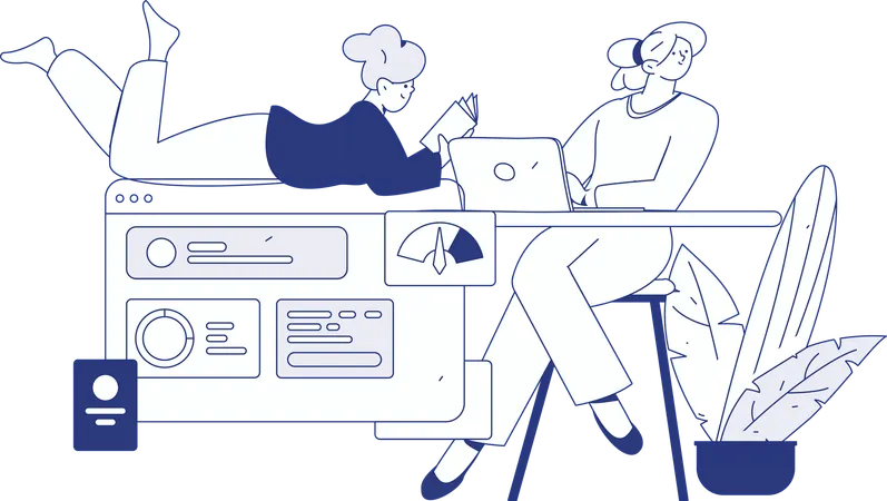 Business people having business meeting  Illustration