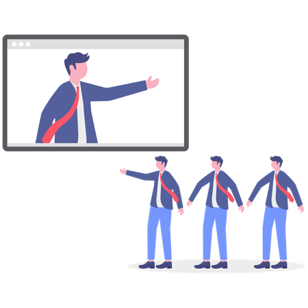 Business people having online business meeting  Illustration