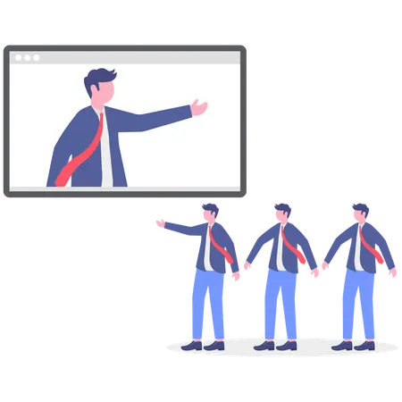 Business people having online business meeting  Illustration