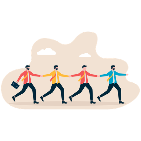 Business people helping each other  Illustration