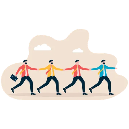 Business people helping each other  Illustration