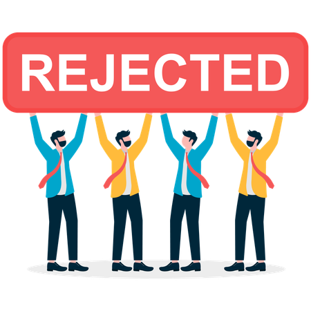 Business People Holding Rejected  Illustration