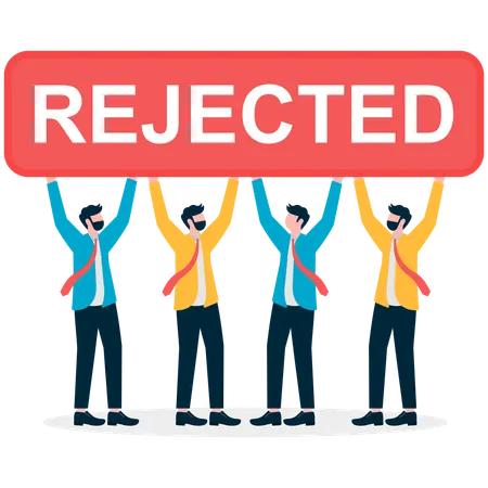Business People Holding Rejected  Illustration