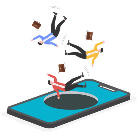 Business people in business trap  Illustration