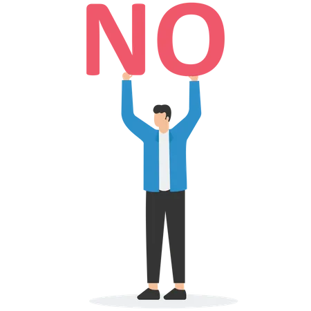 Business people lifting no symbol  Illustration