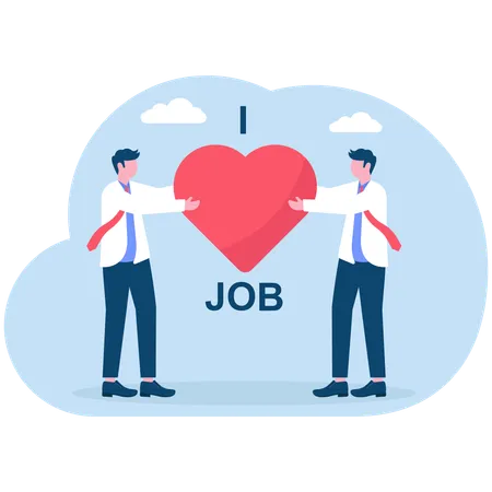 Business people loving job  Illustration