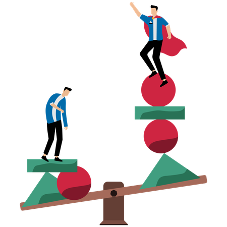 Business people maintaining business balance  Illustration