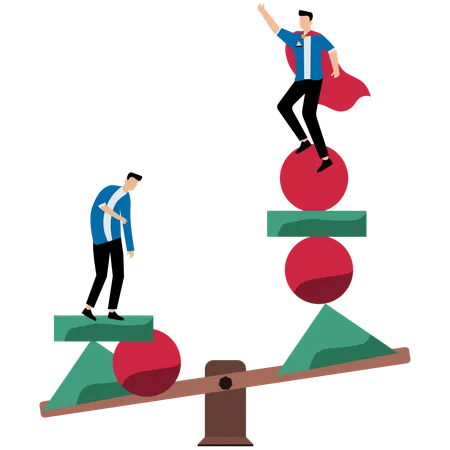 Business people maintaining business balance  Illustration