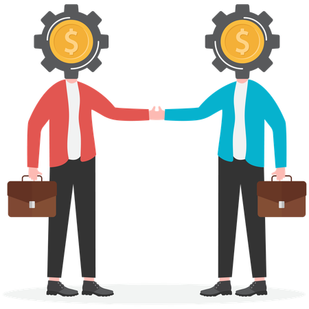 Business people making business agreement  Illustration