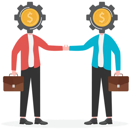 Business people making business agreement  Illustration