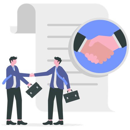 Business people making business agreement  Illustration