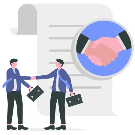 Business people making business agreement  Illustration