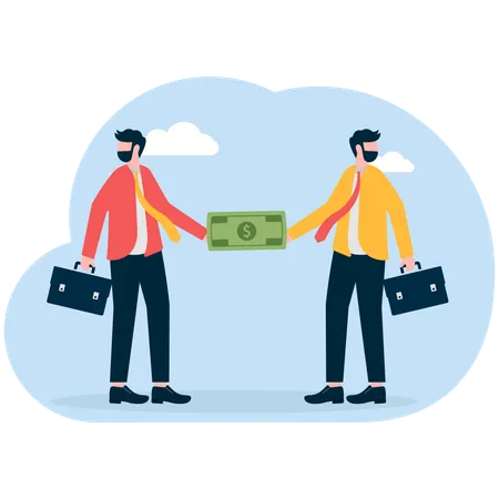 Business people making business deal  Illustration