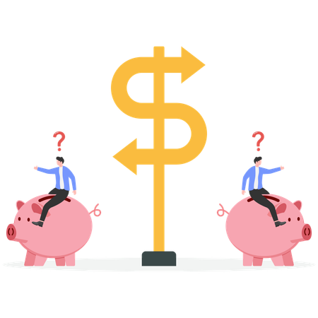 Business People Making Investment Choice  Illustration