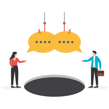 Business people Pitfalls in Conversation  Illustration