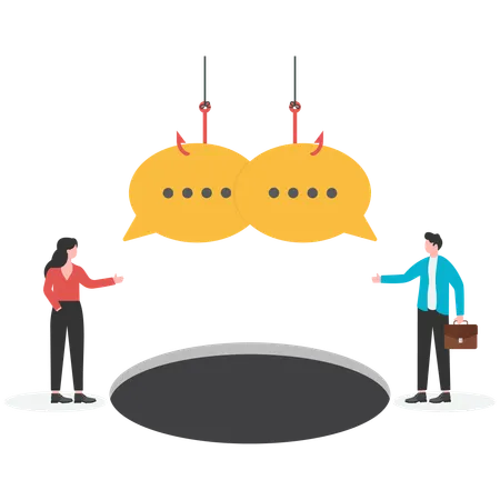 Business people Pitfalls in Conversation  Illustration