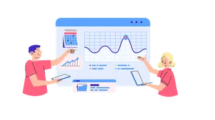 Business people Present the dashboard