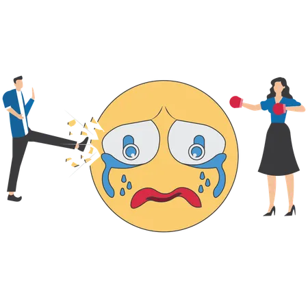 Business people receiving bad review  Illustration