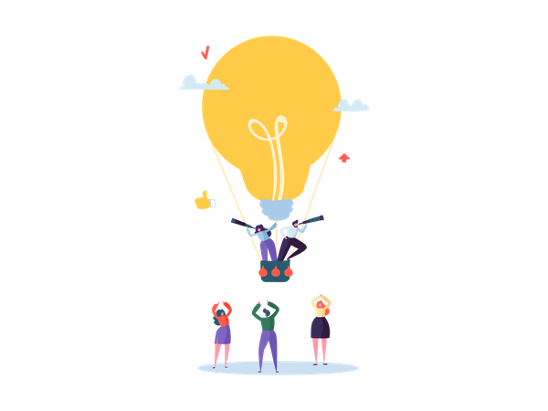 Business people searching idea Illustration