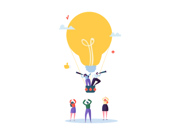 Business people searching idea Illustration