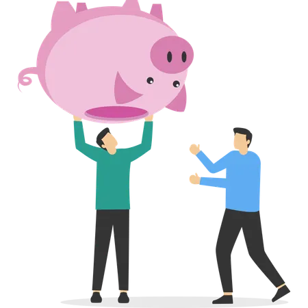 Business people searching saving  Illustration