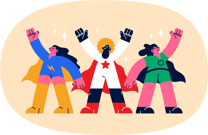 Business people seems to be strong  Illustration