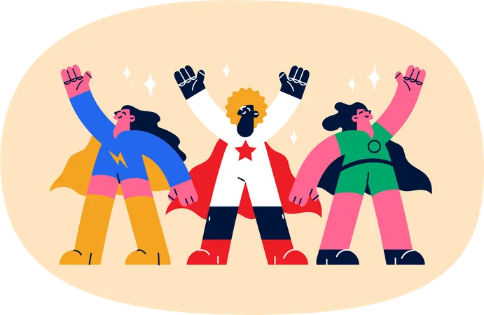 Business people seems to be strong  Illustration