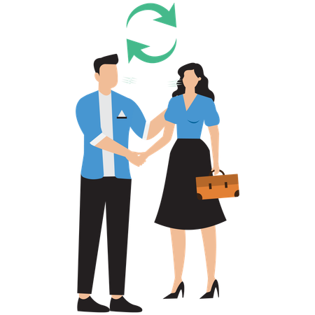 Business people shaking hand  Illustration