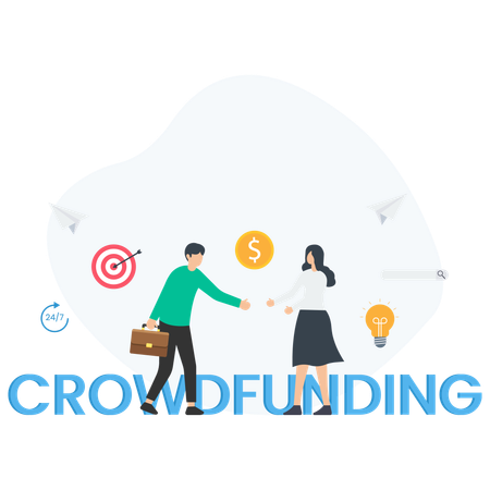Business people shaking hands  Illustration