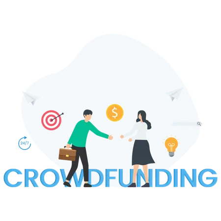 Business people shaking hands  Illustration
