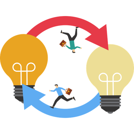 Business people sharing business idea  Illustration