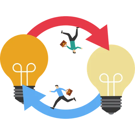 Business people sharing business idea  Illustration