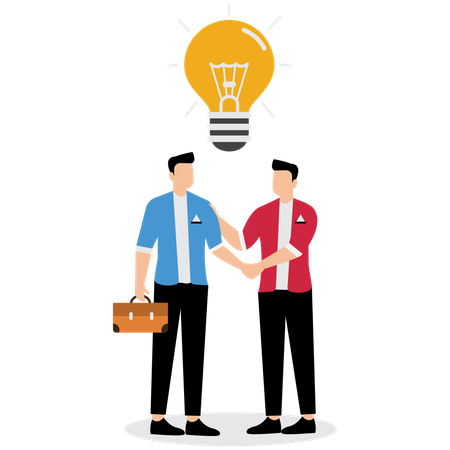 Business people sharing idea  Illustration