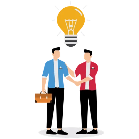 Business people sharing idea  Illustration