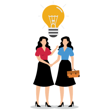 Business people sharing idea  Illustration