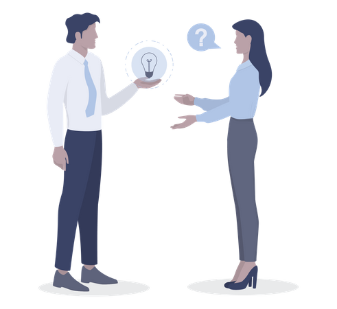 Business people sharing ideas  イラスト