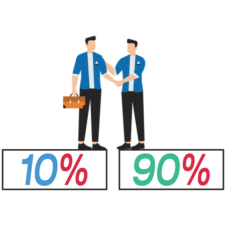 Business People Sharing Profit  Illustration