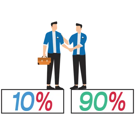 Business People Sharing Profit  Illustration