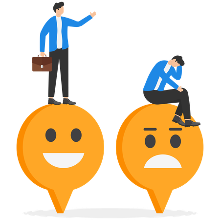 Business people sharing reaction  Illustration