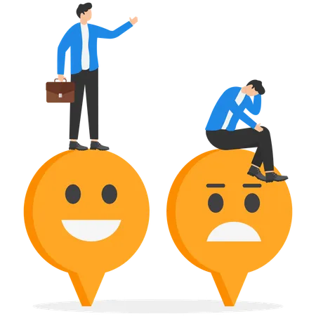 Business people sharing reaction  Illustration