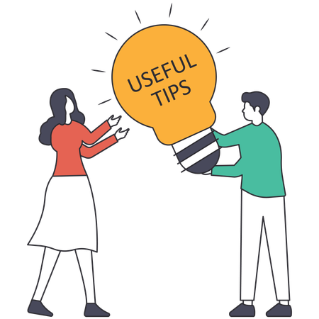 Business people sharing Useful Tips  Illustration
