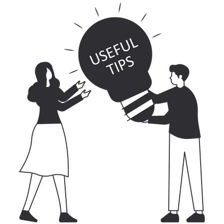 Business people sharing Useful Tips  Illustration