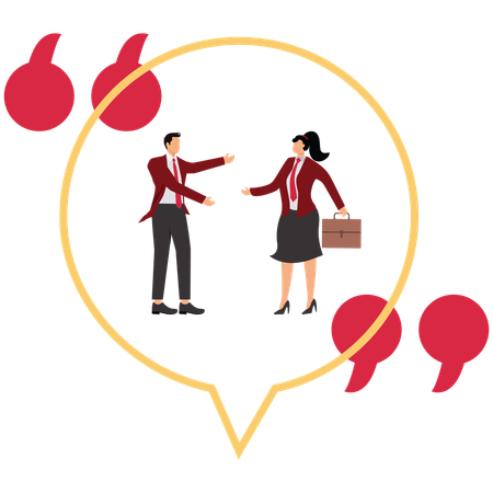 Business people signing business deal  Illustration