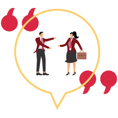 Business people signing business deal  Illustration