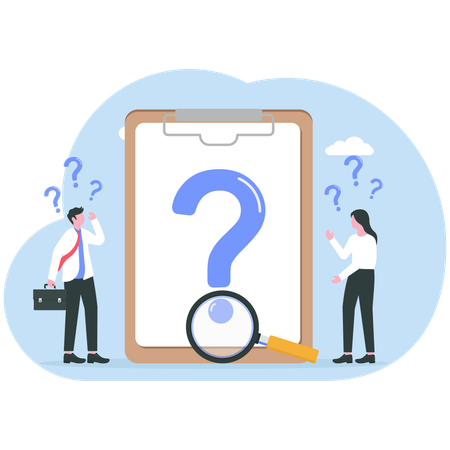 Business people solves business challenges  Illustration