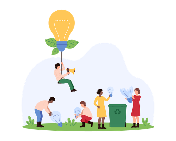 Business people solving business problem  Illustration
