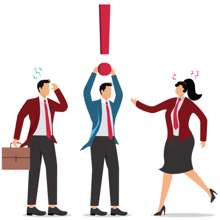 Business people solving business problem  Illustration
