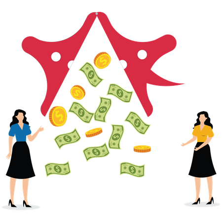 Business people taking about money  Illustration