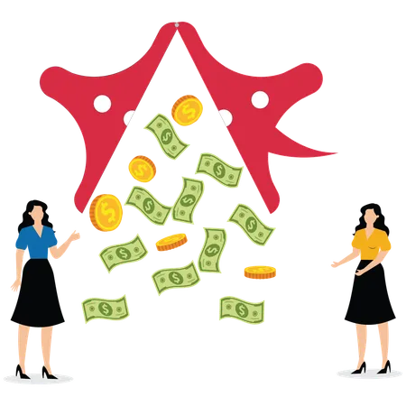 Business people taking about money  Illustration