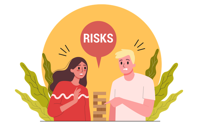 Business people taking business risk Illustration